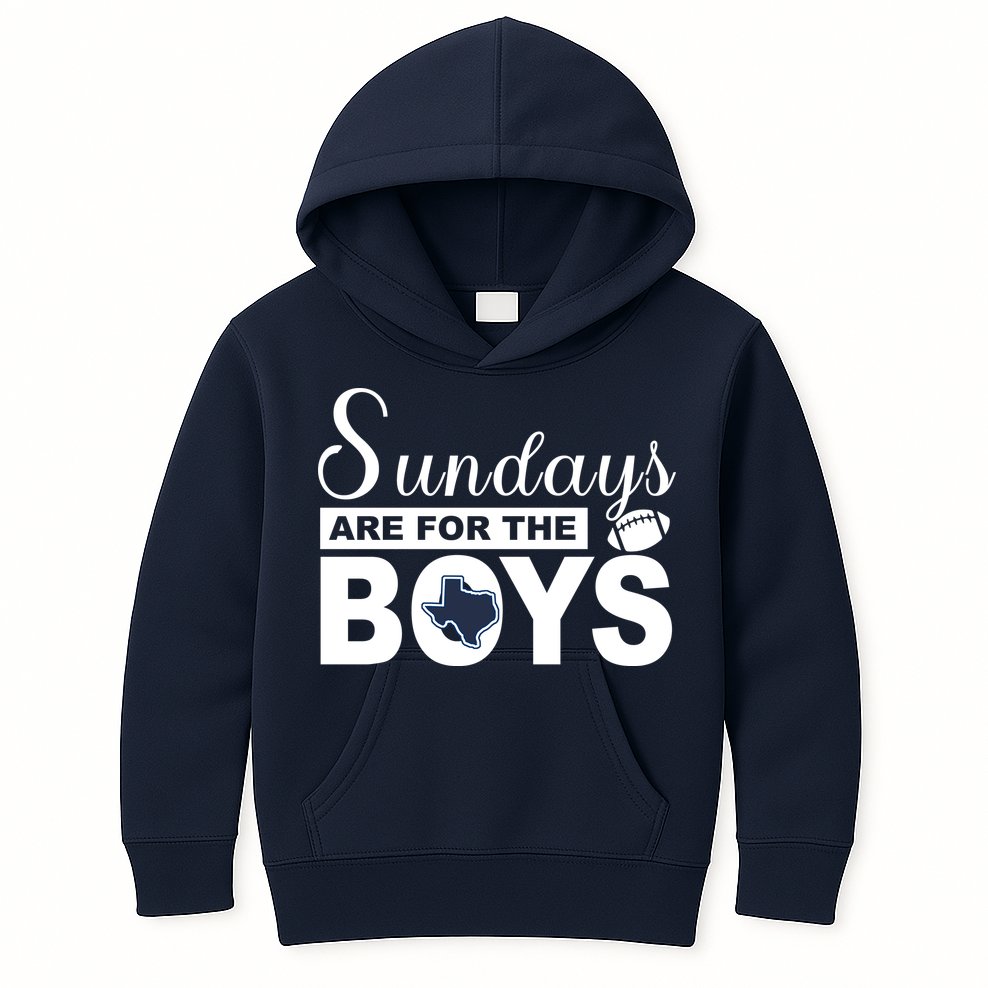 Dallas Football Fans Sundays Are For The Boys Kids Hoodie
