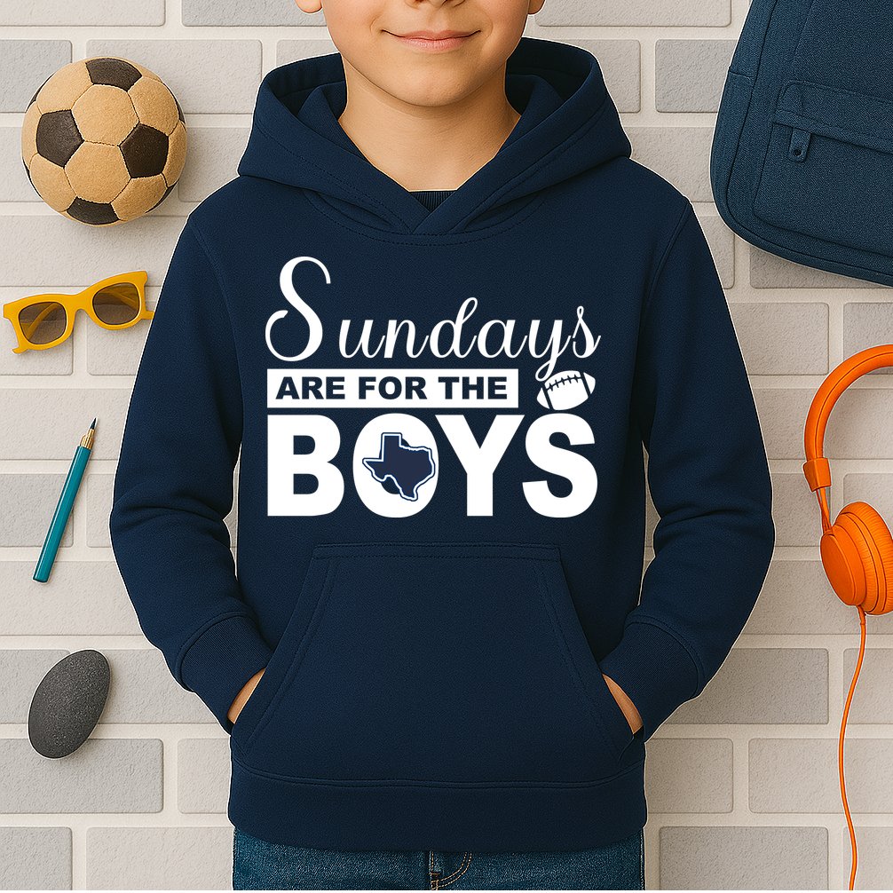 Dallas Football Fans Sundays Are For The Boys Kids Hoodie