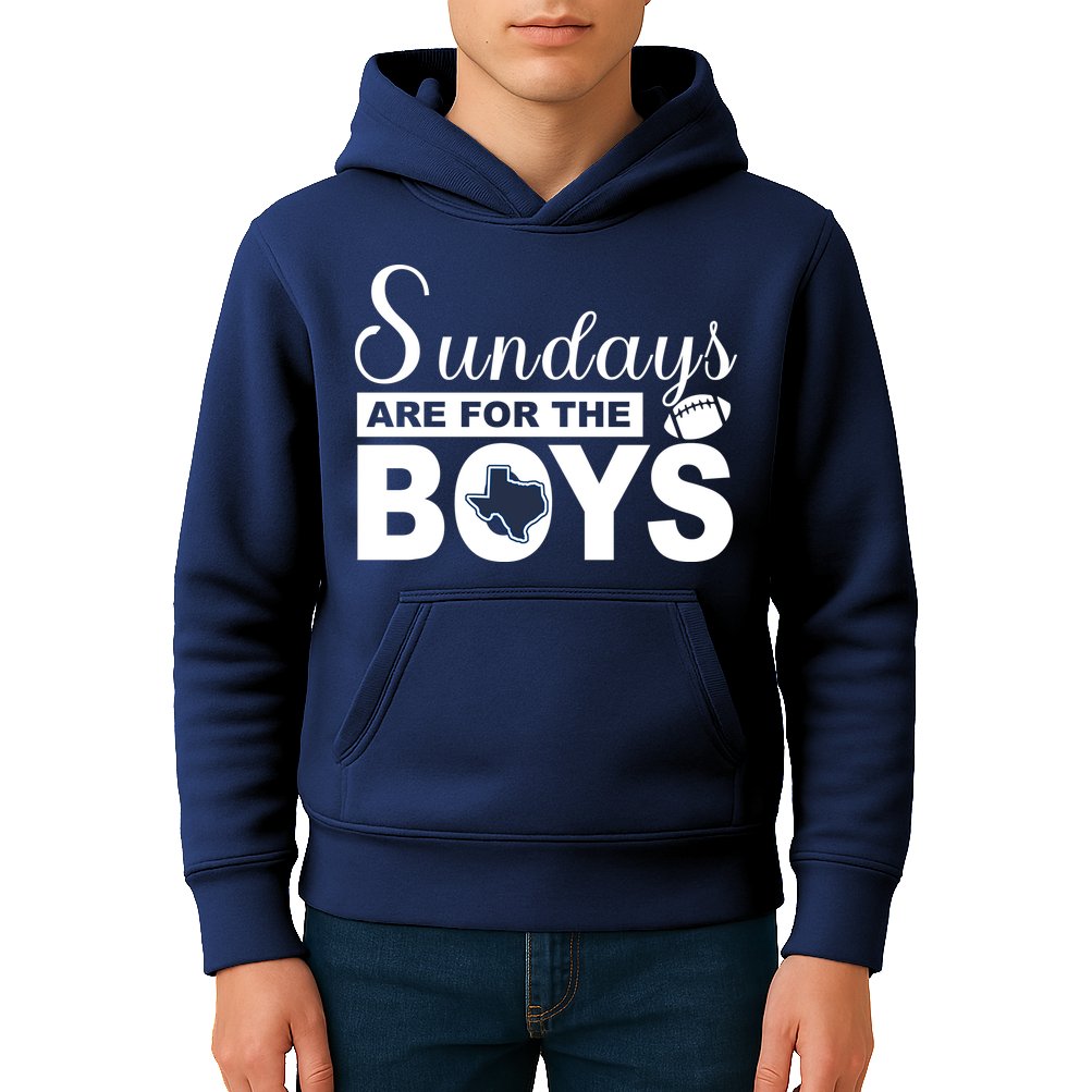 Dallas Football Fans Sundays Are For The Boys Kids Hoodie