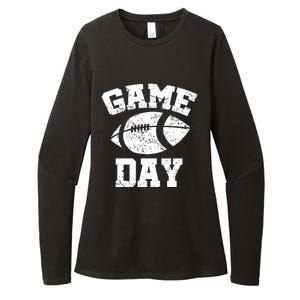 Distressed Football Game Day At College Or School Great Gift Womens CVC Long Sleeve Shirt