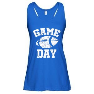 Distressed Football Game Day At College Or School Great Gift Ladies Essential Flowy Tank