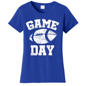 Distressed Football Game Day At College Or School Great Gift Women's T-Shirt