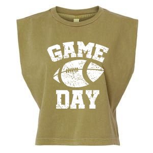 Distressed Football Game Day At College Or School Great Gift Garment-Dyed Women's Muscle Tee