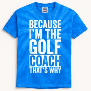 Design For Golf Coach Trainer Instructor Coaching Gift Kids Tie-Dye T-Shirt