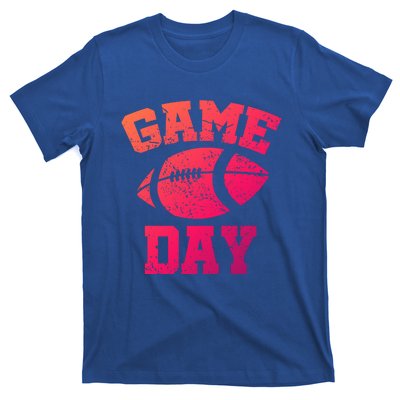 Distressed Football Game Day At College Or School Great Gift T-Shirt