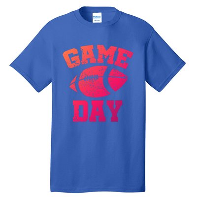 Distressed Football Game Day At College Or School Great Gift Tall T-Shirt