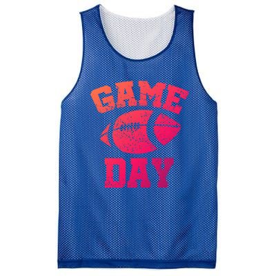 Distressed Football Game Day At College Or School Great Gift Mesh Reversible Basketball Jersey Tank