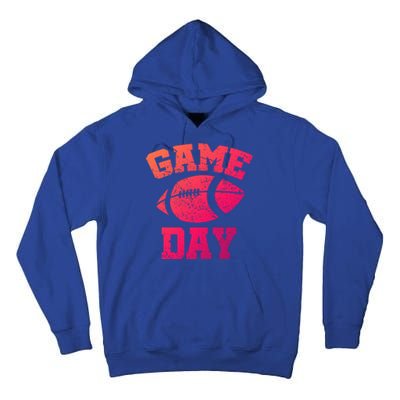 Distressed Football Game Day At College Or School Great Gift Tall Hoodie