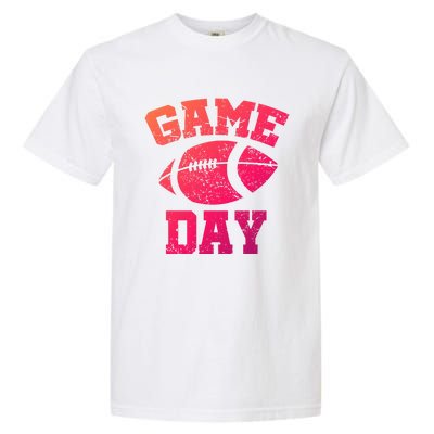 Distressed Football Game Day At College Or School Great Gift Garment-Dyed Heavyweight T-Shirt