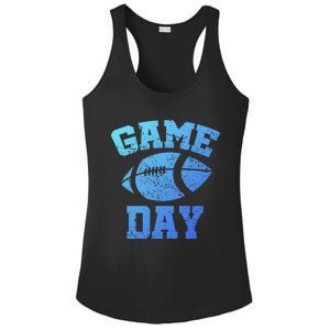 Distressed Football Game Day At College Or School Great Gift Ladies PosiCharge Competitor Racerback Tank