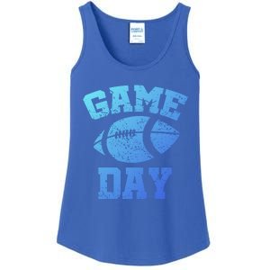 Distressed Football Game Day At College Or School Great Gift Ladies Essential Tank