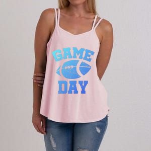 Distressed Football Game Day At College Or School Great Gift Women's Strappy Tank