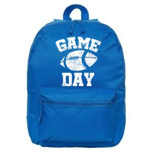 Distressed Football Game Day At College Or School Funny Gift 16 in Basic Backpack