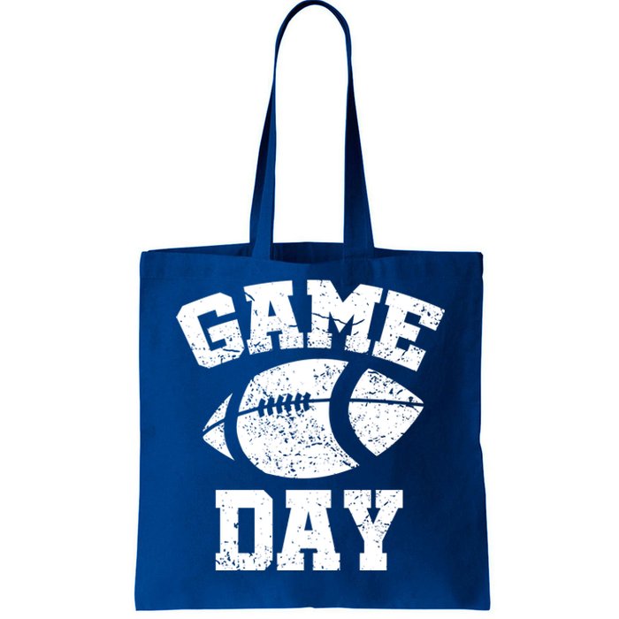 Distressed Football Game Day At College Or School Funny Gift Tote Bag