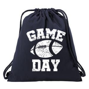 Distressed Football Game Day At College Or School Funny Gift Drawstring Bag