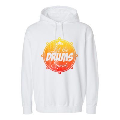 Drummer Funny Gift Drums Great Gift Garment-Dyed Fleece Hoodie