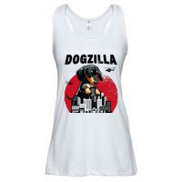 Dogzilla Funny Giant Dachshund Cute Wiener Dog In City Ladies Essential Flowy Tank