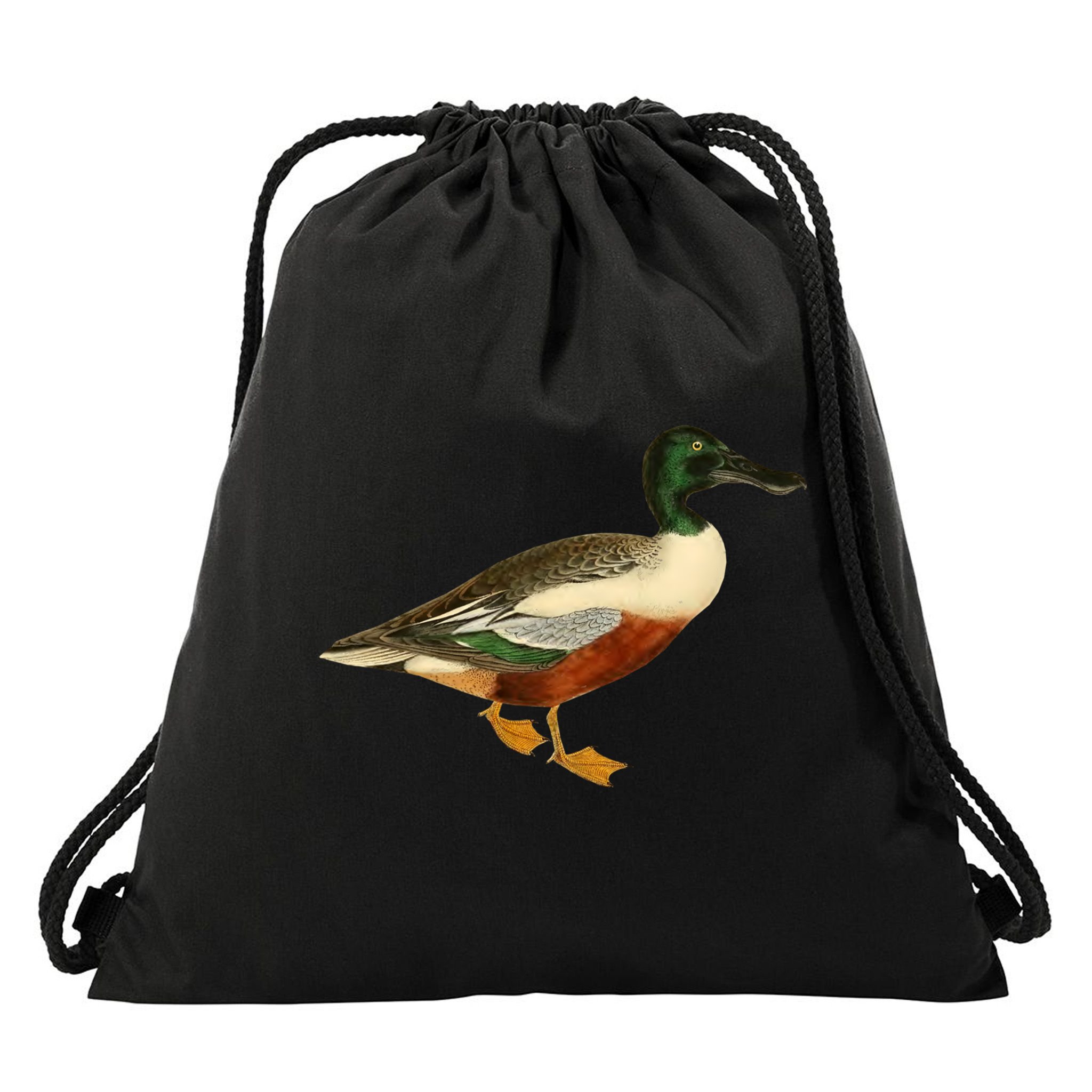 Duck Funny Gift Cute Shoveler Duck Vintage Duck Graphic Gift Drawstring Bag