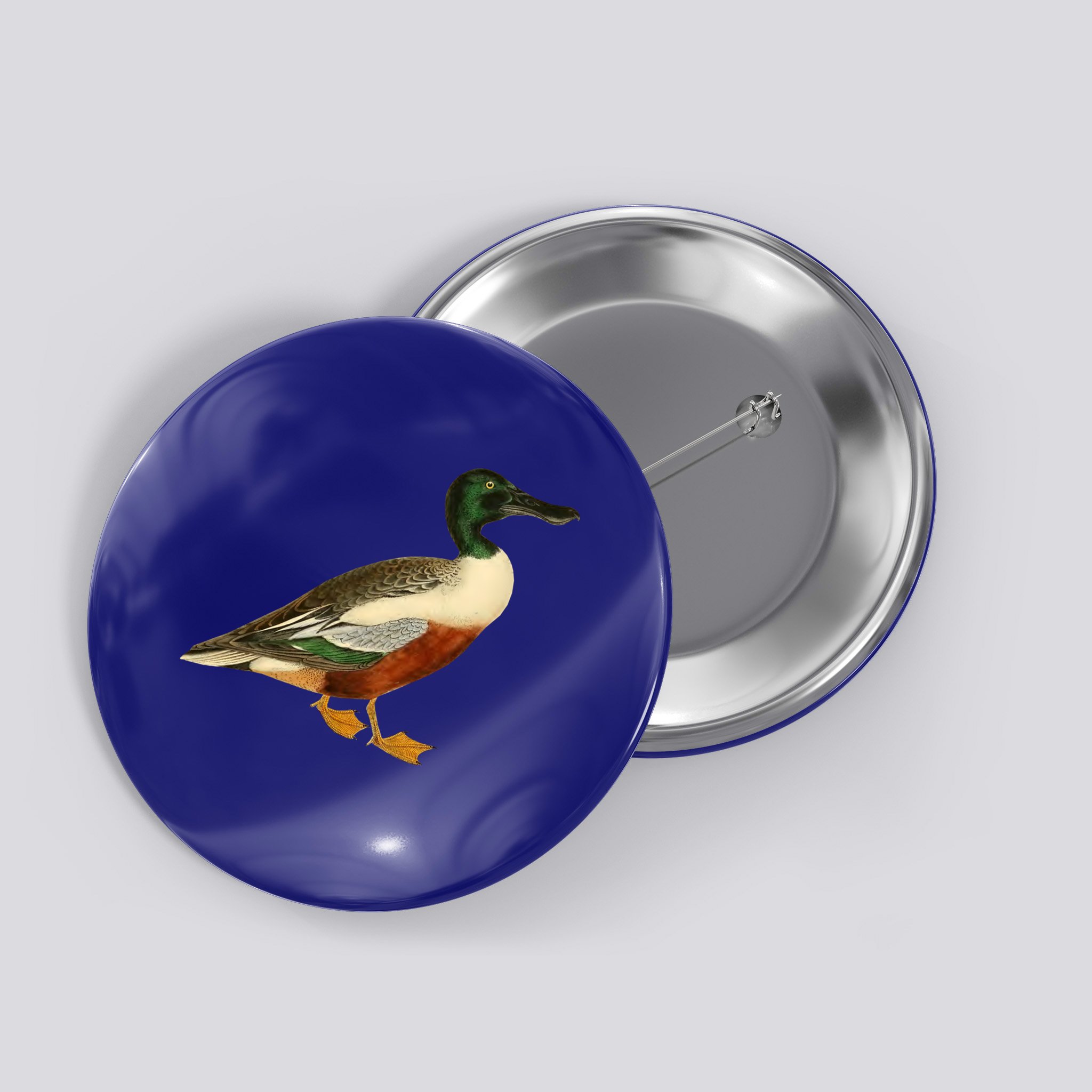 Duck Funny Gift Cute Shoveler Duck Vintage Duck Graphic Gift Button
