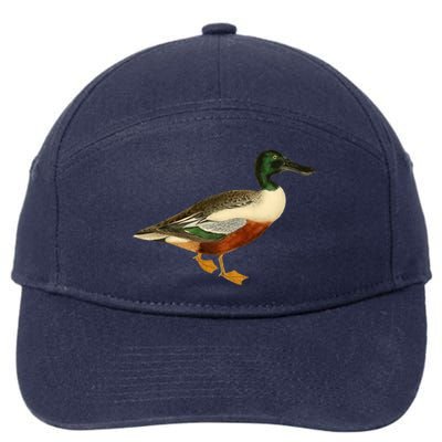 Duck Funny Gift Cute Shoveler Duck Vintage Duck Graphic Gift 7-Panel Snapback Hat