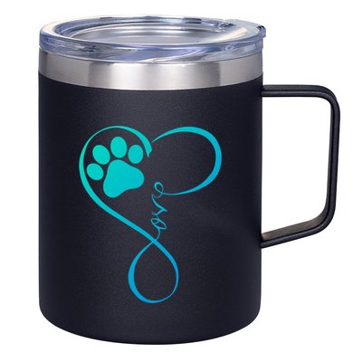 Dog Funny Gift Fun Pawprint Design Funny Gift Love Dogs Gift Cute Gift 12oz Stainless Steel Coffee Mug
