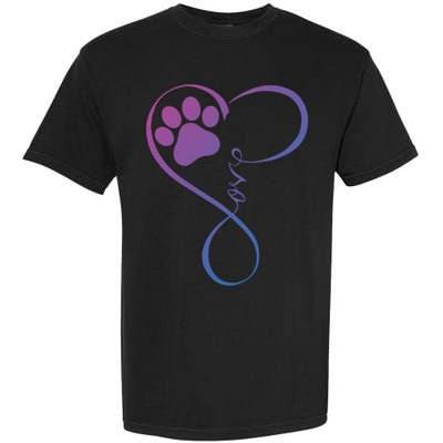 Dog Funny Gift Fun Pawprint Design Funny Gift Love Dogs Gift Cute Gift Garment-Dyed Heavyweight T-Shirt