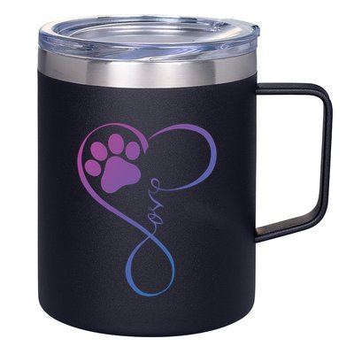 Dog Funny Gift Fun Pawprint Design Funny Gift Love Dogs Gift Cute Gift 12oz Stainless Steel Coffee Mug