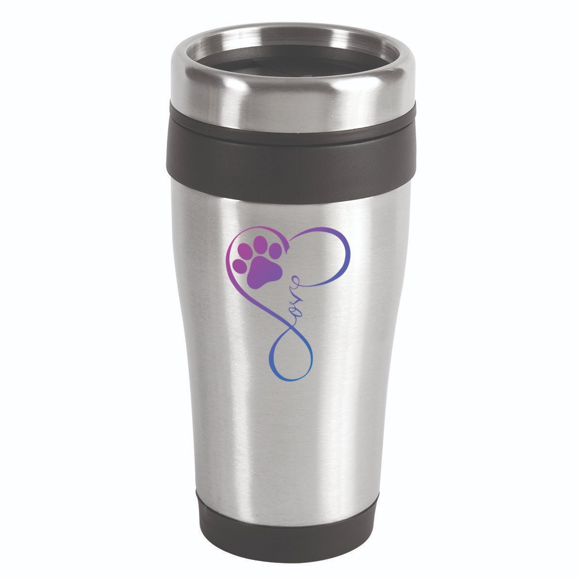 Dog Funny Gift Fun Pawprint Design Funny Gift Love Dogs Gift Cute Gift 16oz Travel Tumbler