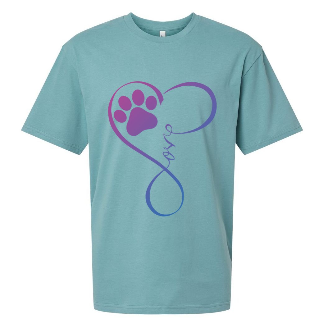 Dog Funny Gift Fun Pawprint Design Funny Gift Love Dogs Gift Cute Gift Sueded Cloud Jersey T-Shirt