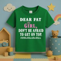 Dear Fat Girl Dont Be Afraid To Get On Top Ifhedieshedies Funny Gifts Toddler T-Shirt