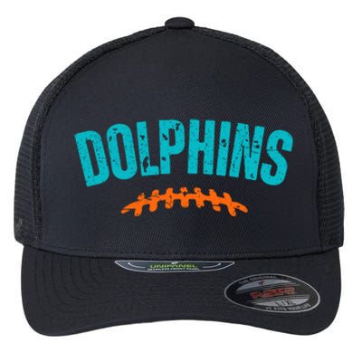 Dolphins Football Gift For Miami Fan Sport Flexfit Unipanel Trucker Cap