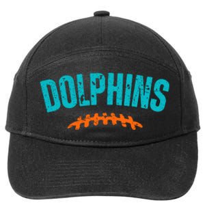 Dolphins Football Gift For Miami Fan Sport 7-Panel Snapback Hat