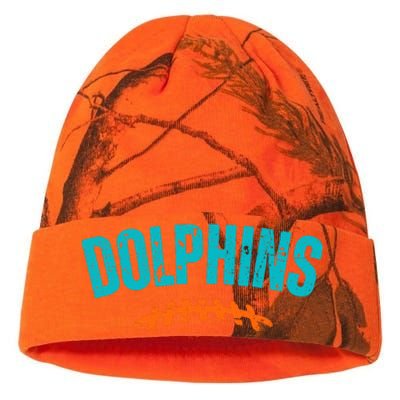 Dolphins Football Gift For Miami Fan Sport Kati Licensed 12" Camo Beanie