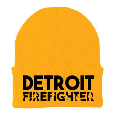 Detroit Firefighter Gift Firefighter Dad Gift Funny Gift Knit Cap Winter Beanie