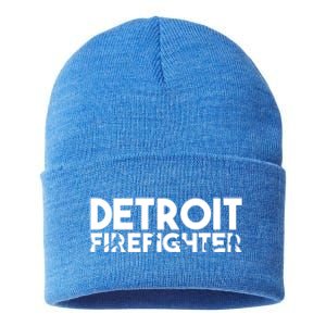 Detroit Firefighter Gift Firefighter Dad Gift Funny Gift Sustainable Knit Beanie