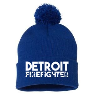 Detroit Firefighter Gift Firefighter Dad Gift Funny Gift Pom Pom 12in Knit Beanie