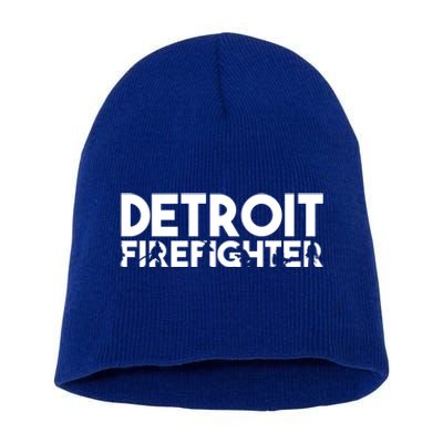 Detroit Firefighter Gift Firefighter Dad Gift Funny Gift Short Acrylic Beanie