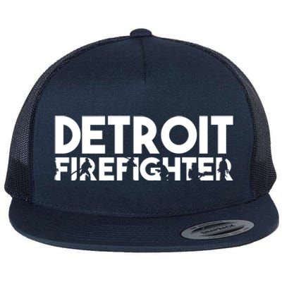 Detroit Firefighter Gift Firefighter Dad Gift Funny Gift Flat Bill Trucker Hat