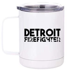 Detroit Firefighter Gift Firefighter Dad Gift Funny Gift 12 oz Stainless Steel Tumbler Cup