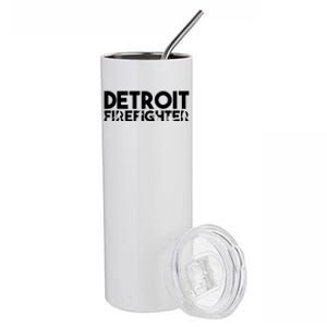 Detroit Firefighter Gift Firefighter Dad Gift Funny Gift Stainless Steel Tumbler