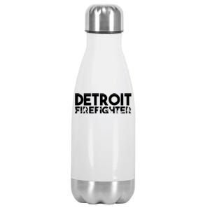 Detroit Firefighter Gift Firefighter Dad Gift Funny Gift Stainless Steel Insulated Water Bottle