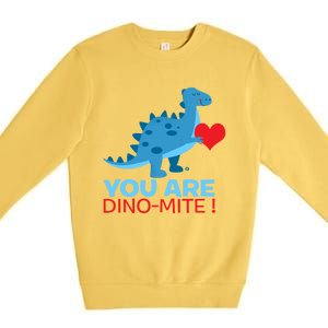 Dinosaur Funny Gift You Are Dinofunny Giftmite Gift Premium Crewneck Sweatshirt