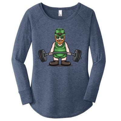 Deadlift Fitness Gym Leprechaun St Patricks Day Meaningful Gift Women's Perfect Tri Tunic Long Sleeve Shirt