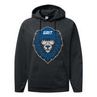 Detroit Football Grit Performance Fleece Hoodie