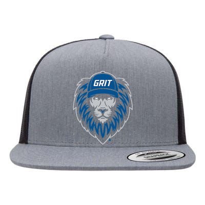 Detroit Football Grit Flat Bill Trucker Hat