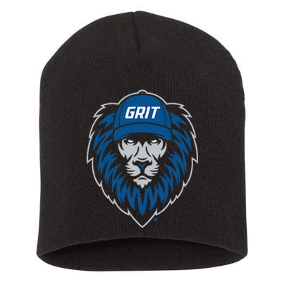 Detroit Football Grit Short Acrylic Beanie