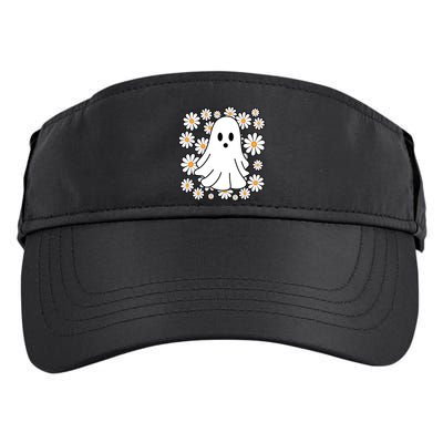 Daisy Floral Ghost Cute Halloween Adult Drive Performance Visor