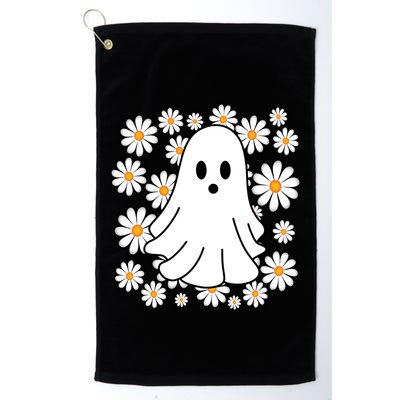 Daisy Floral Ghost Cute Halloween Golf Towel