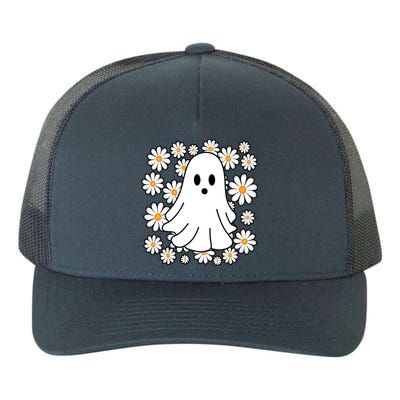 Daisy Floral Ghost Cute Halloween Yupoong Adult 5-Panel Trucker Hat