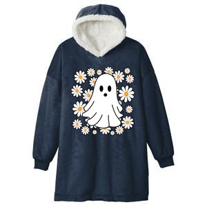 Daisy Floral Ghost Cute Halloween Hooded Wearable Blanket